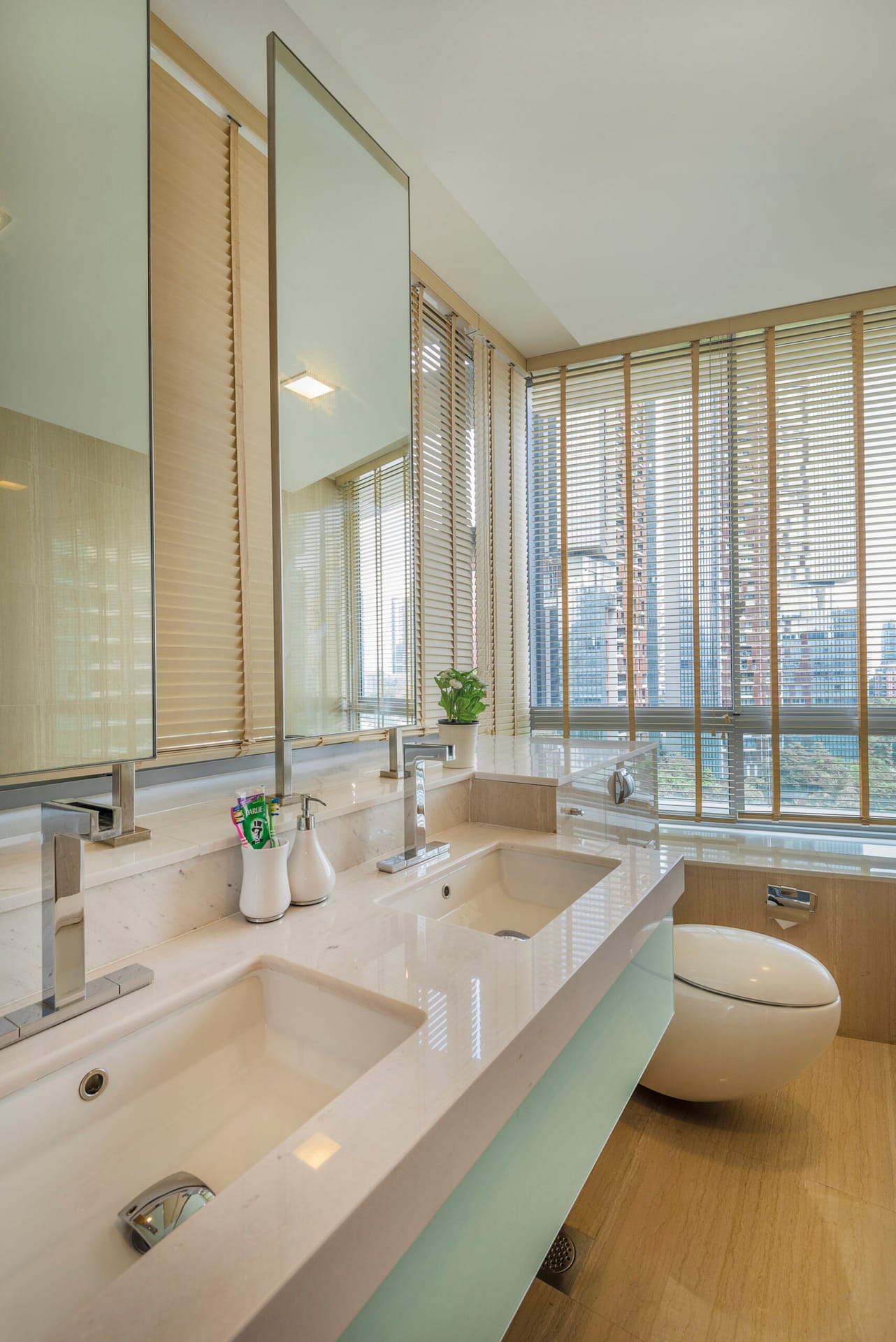 High end luxury condominium living room at 27 Grange Road