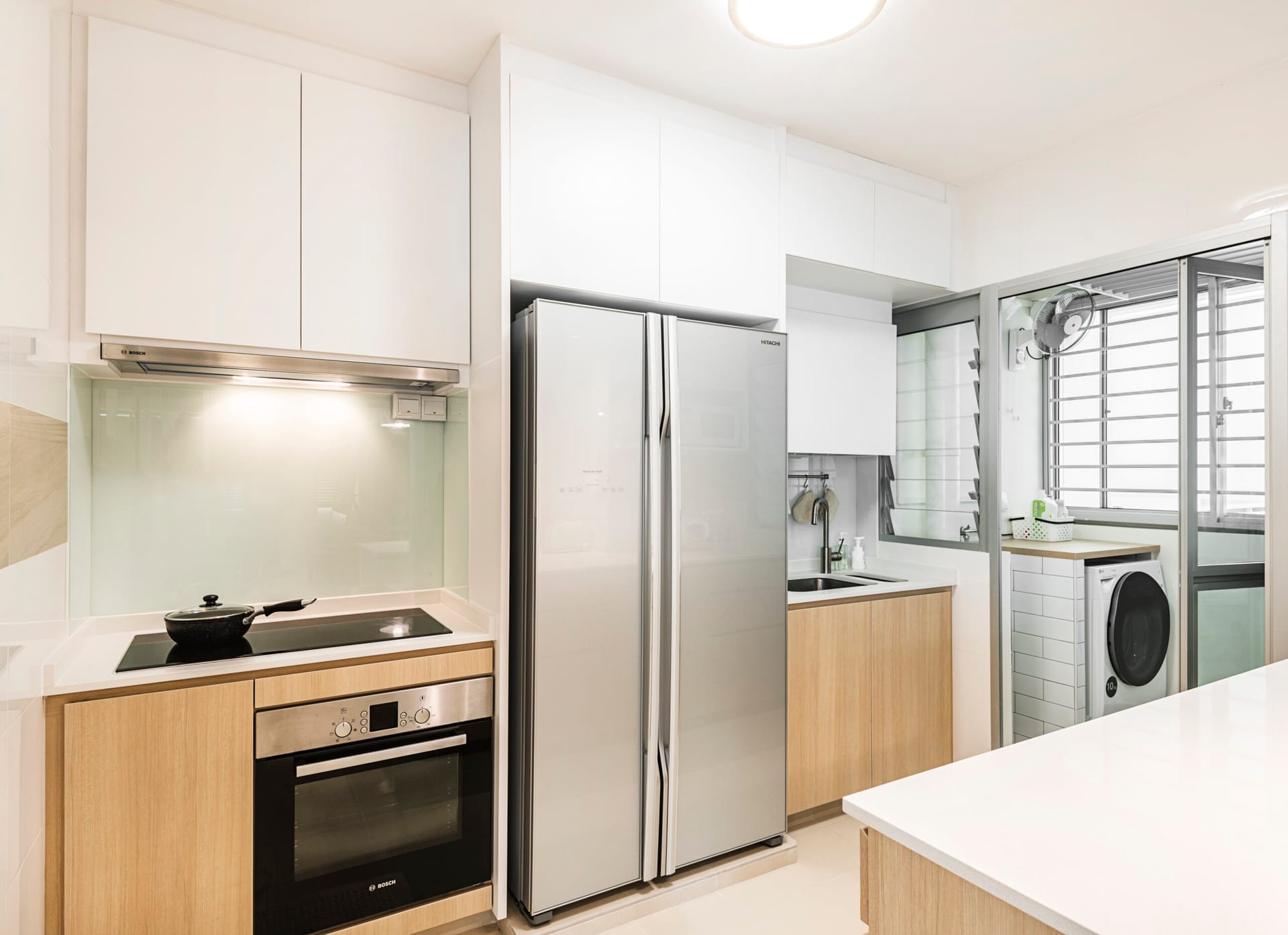 Modern minimalist HDB living hall renovation at Yishun Street 51